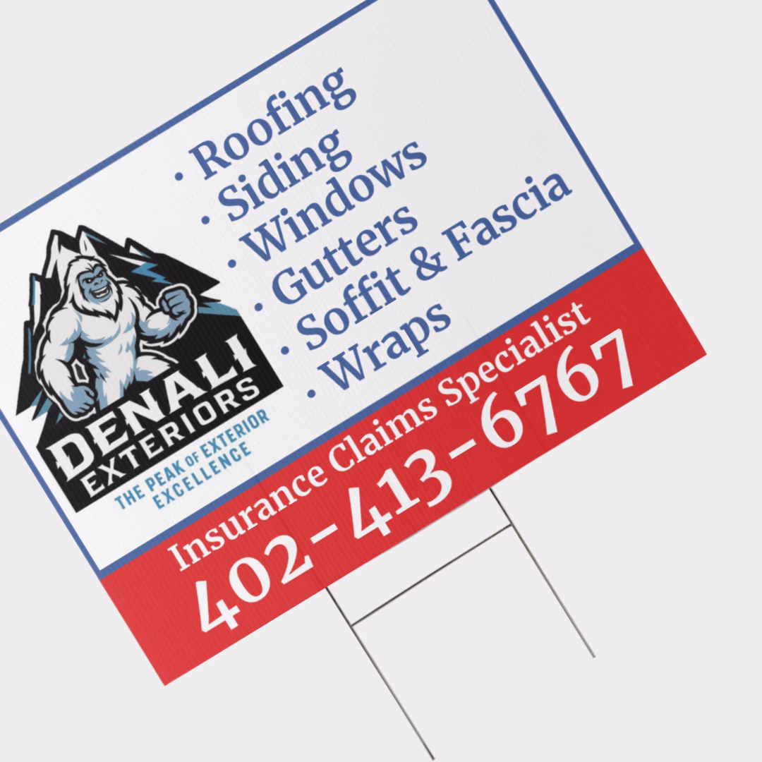 Printed Yard Sign for Business Promotion