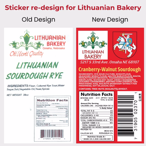 Lithuanian Bakery design by Huskerprint Design services in Omaha from Huskerprint