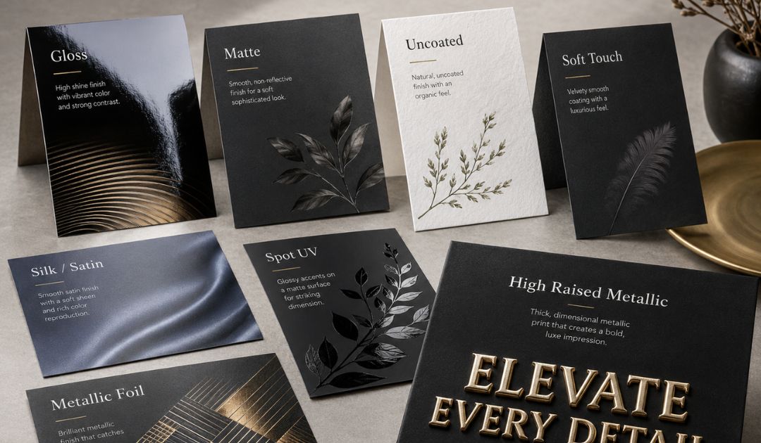 Different finish papers by Huskerprint
